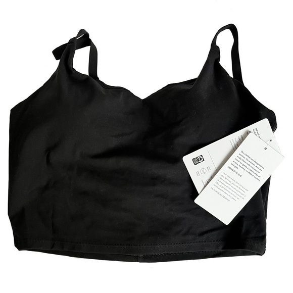 NWT Athleta Elation V-Neck Crop D-DD in Black - Picture 7 of 11